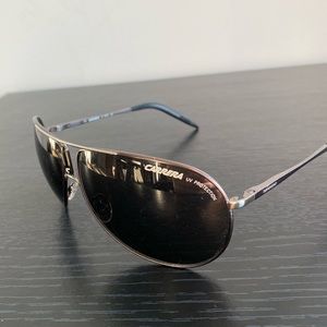 Black and silver Carrera sunglasses